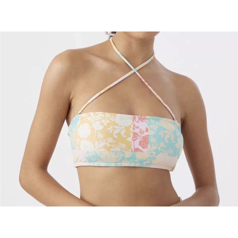 O'Neil Olivia Dreamland Bandeau Bikini Top with Removable Convertible Neck Strap